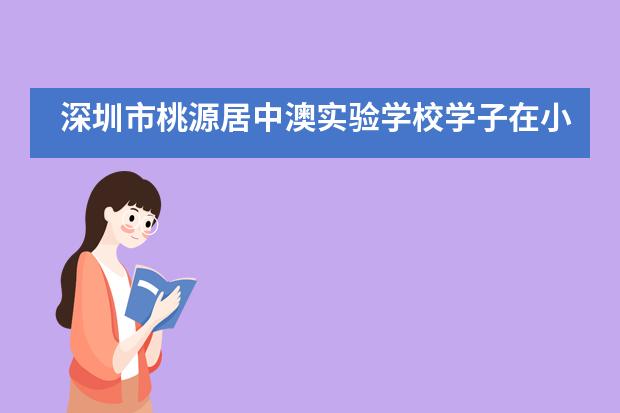 深圳市桃源居中澳实验学校学子在小梅花荟萃活动中被授予“银花”称号！
