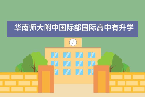 华南师大附中国际部国际高中有升学指导吗?