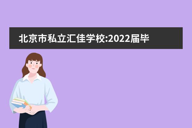 北京市私立汇佳学校:2022届毕业生大学录取结果公布！