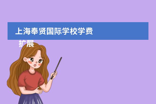 上海奉贤国际学校学费 
  扩展资料
 
