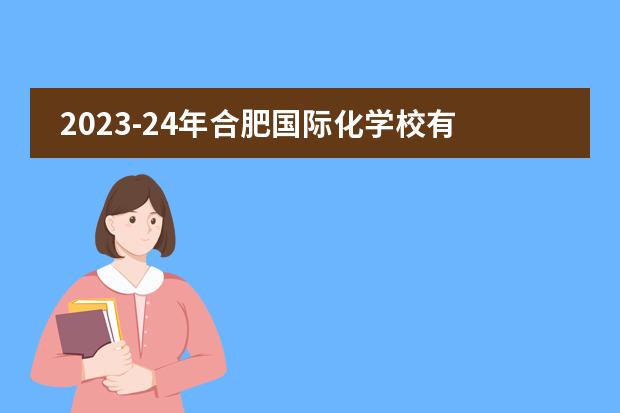 2023-24年合肥国际化学校有哪些?