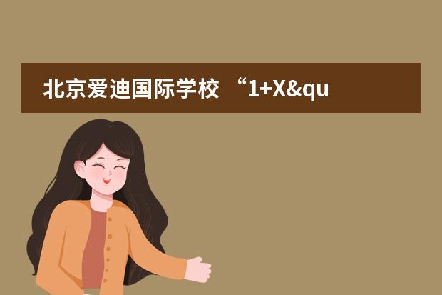 北京爱迪国际学校 &ldquo;1+X"特色课程模式