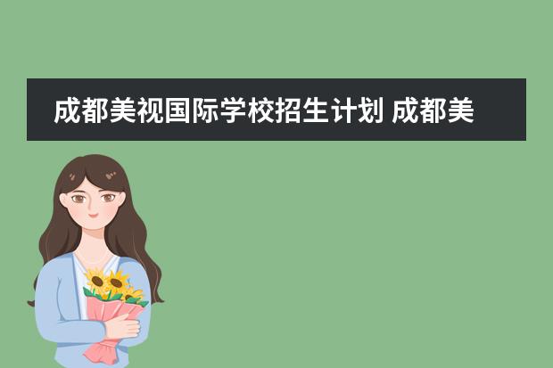 成都美视国际学校招生计划 成都美视国际学校网站网址