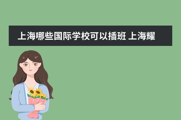 上海哪些国际学校可以插班 上海耀中国际学校的幼儿部有混龄班吗？在学年之中接受插班生吗？