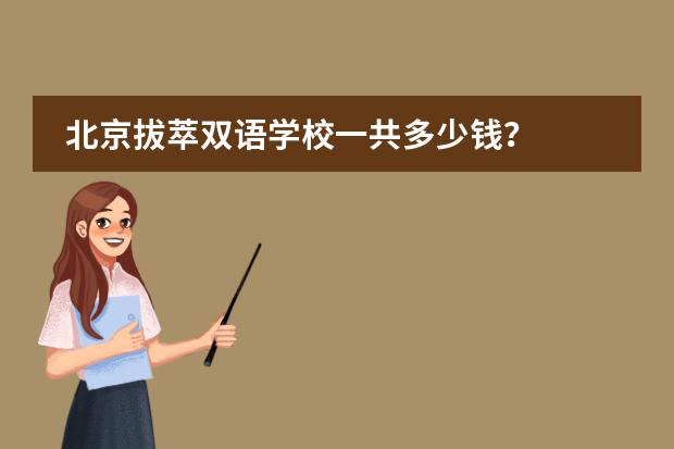 北京拔萃双语学校一共多少钱？