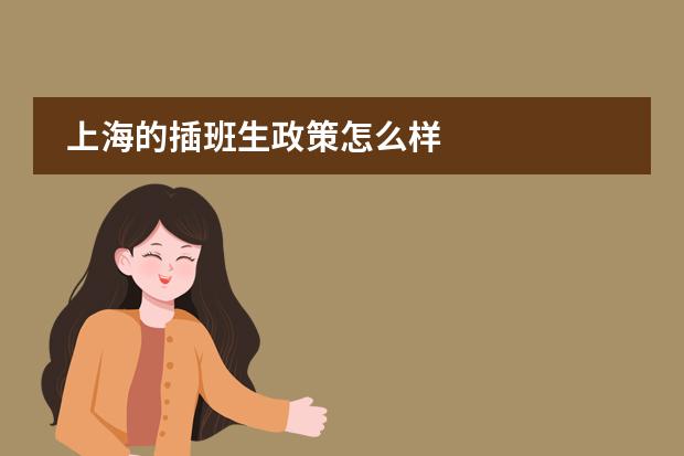 上海的插班生政策怎么样