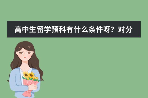 高中生留学预科有什么条件呀？对分数有要求嘛？