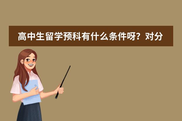 高中生留学预科有什么条件呀？对分数有要求嘛？