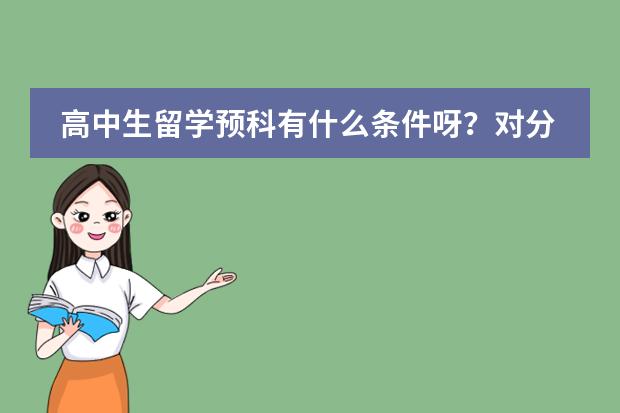 高中生留学预科有什么条件呀？对分数有要求嘛？