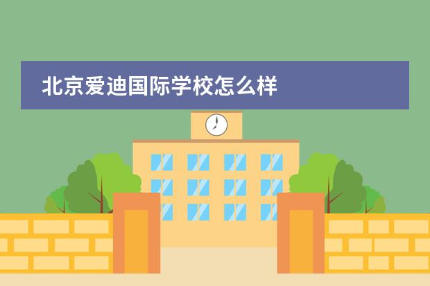 北京爱迪国际学校怎么样