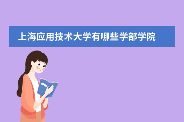 上海应用技术大学有哪些学部学院