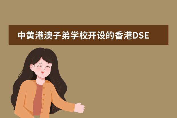 中黄港澳子弟学校开设的香港DSE课程可以考其他国家的大学吗？