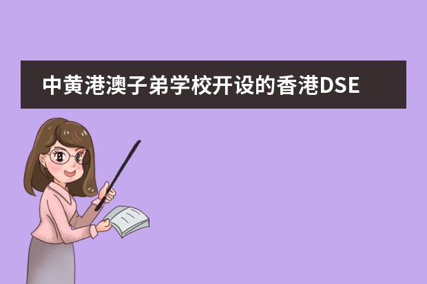 中黄港澳子弟学校开设的香港DSE课程可以考其他国家的大学吗？