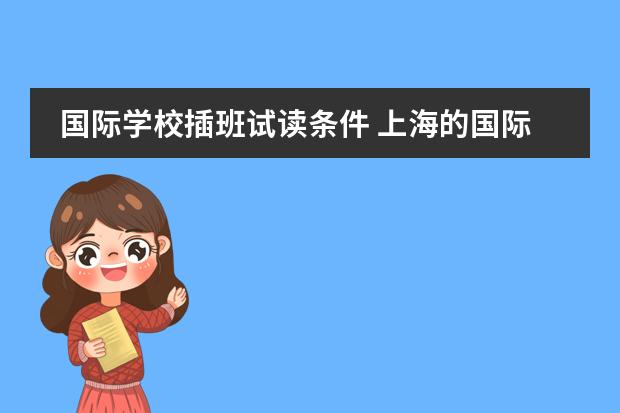 国际学校插班试读条件 上海的国际学校入学条件