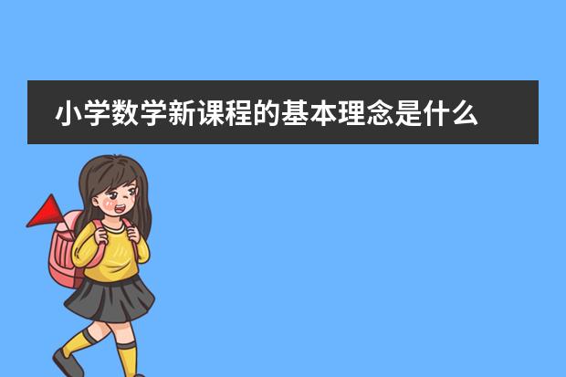 小学数学新课程的基本理念是什么