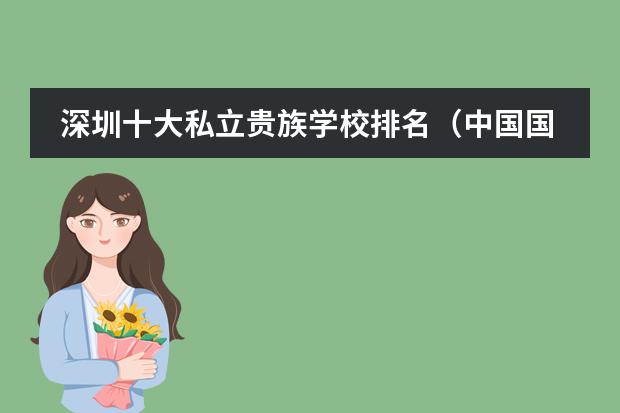 深圳十大私立贵族学校排名（中国国际高中排名一览表）