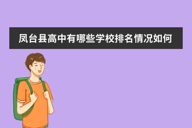 凤台县高中有哪些学校排名情况如何？