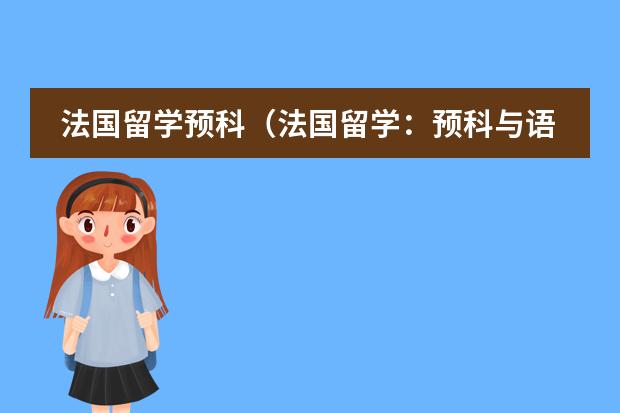 法国留学预科（法国留学：预科与语言学校的差别）