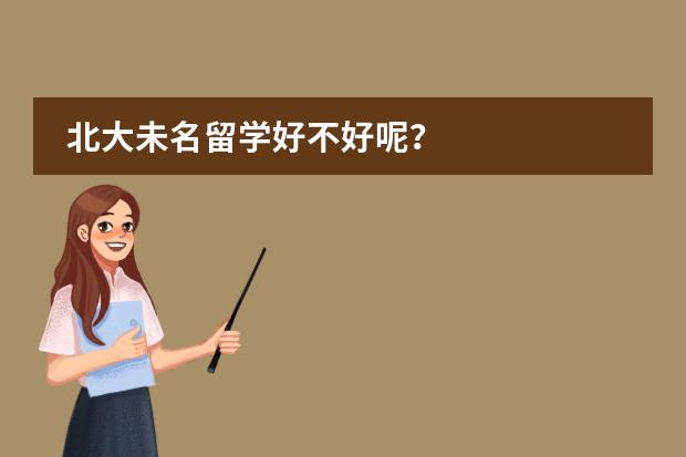北大未名留学好不好呢？