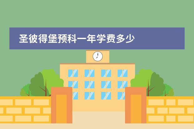 圣彼得堡预科一年学费多少