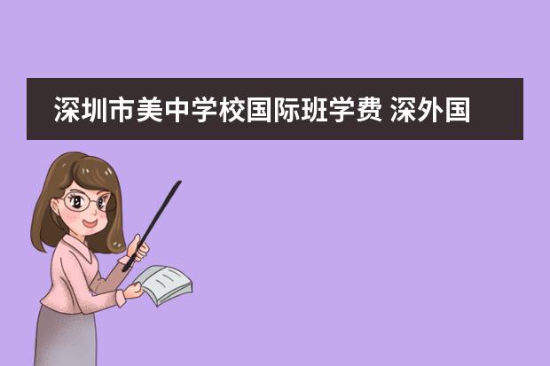 深圳市美中学校国际班学费 深外国际部学费