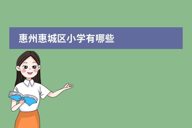 惠州惠城区小学有哪些