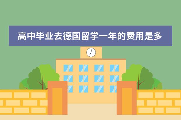 高中毕业去德国留学一年的费用是多少