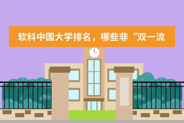 软科中国大学排名,哪些非“双一流”高校跻身了前100名?