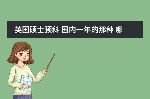 英国硕士预科 国内一年的那种 哪个好？