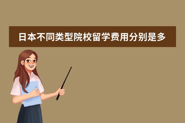 日本不同类型院校留学费用分别是多少？