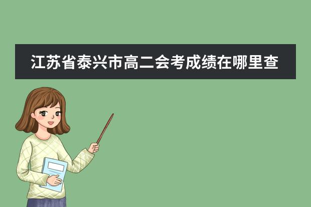 江苏省泰兴市高二会考成绩在哪里查分?