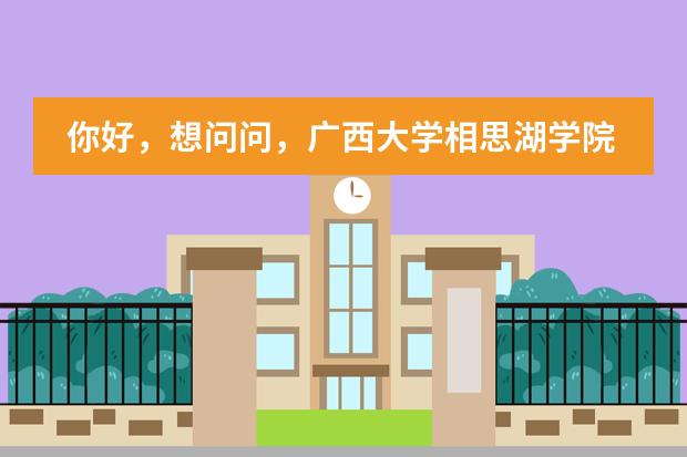 你好，想问问，广西大学相思湖学院的预科班费用大概是多少，还有以后