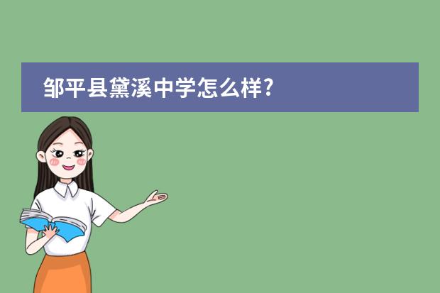 邹平县黛溪中学怎么样?