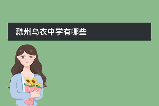 滁州乌衣中学有哪些