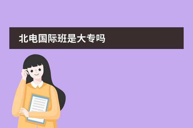 北电国际班是大专吗