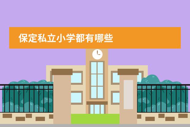 保定私立小学都有哪些