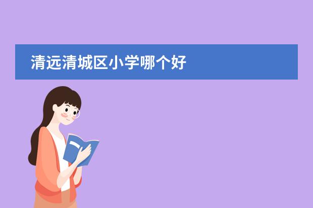 清远清城区小学哪个好