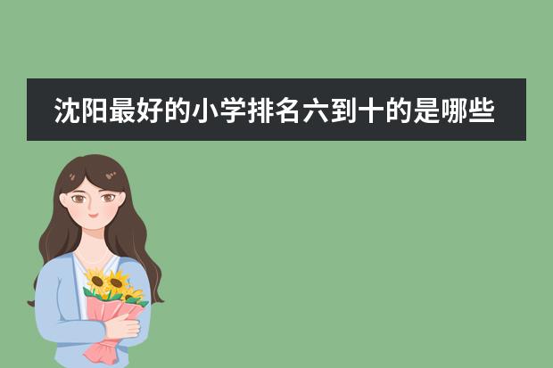沈阳最好的小学排名六到十的是哪些