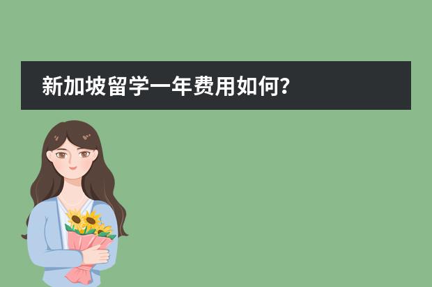 新加坡留学一年费用如何？