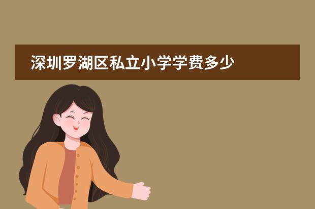深圳罗湖区私立小学学费多少