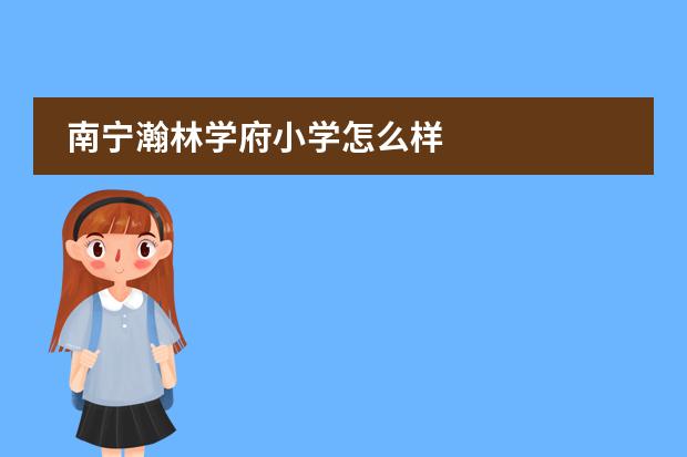 南宁瀚林学府小学怎么样