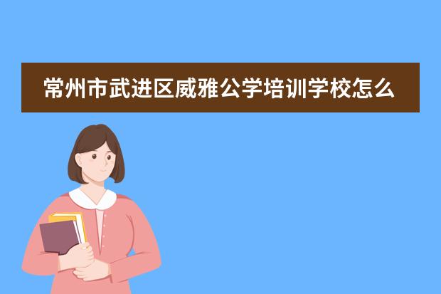 常州市武进区威雅公学培训学校怎么样？