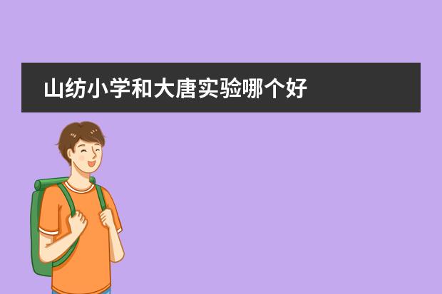 山纺小学和大唐实验哪个好