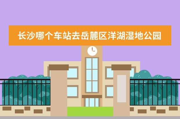 长沙哪个车站去岳麓区洋湖湿地公园方便些