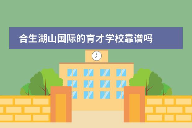 合生湖山国际的育才学校靠谱吗