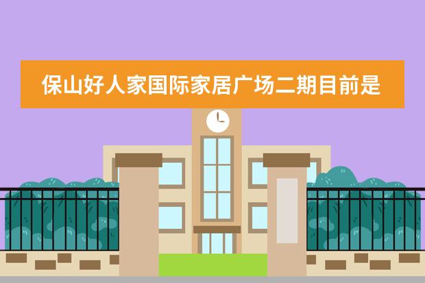保山好人家国际家居广场二期目前是什么情况